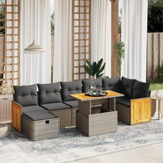 VidaXL set divano da giardino Polirattan  