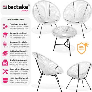 Tectake Set di 2 sedie Santana con tavolo  