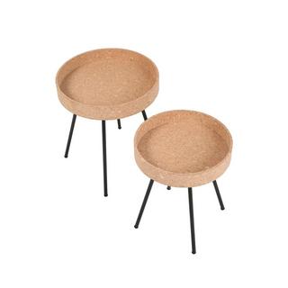 mutoni Table d'appoint liège 45 (lot de 2)  