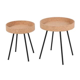 mutoni Table d'appoint liège 45 (lot de 2)  