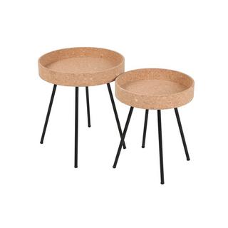 mutoni Table d'appoint liège 45 (lot de 2)  