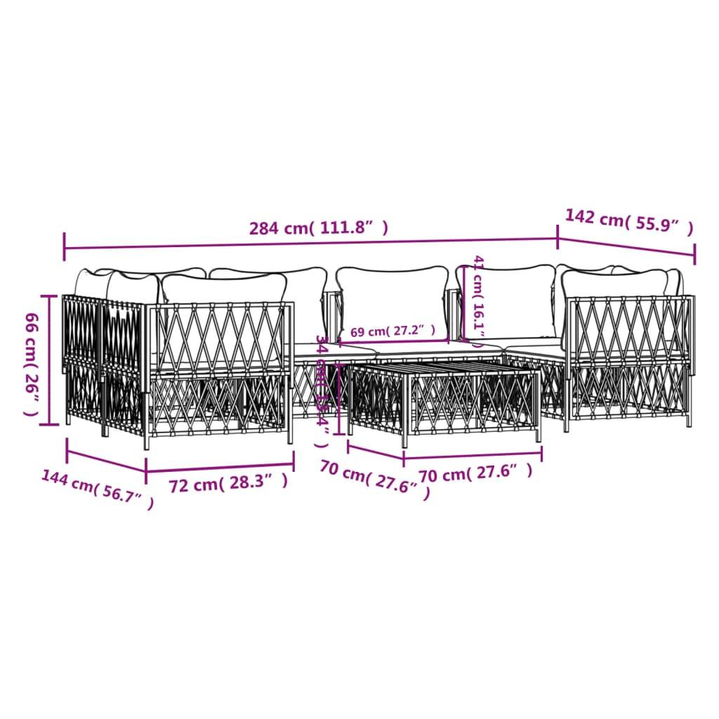 VidaXL Garten lounge set stahl  