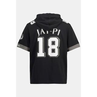 JP1880  Hoodie, American Football, Halbarm, Kapuze, großer Print 