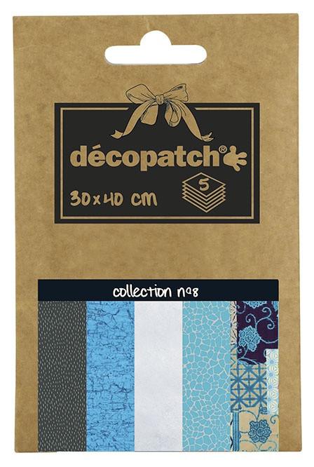 décopatch  Décopatch DP008O Kunstdruckpapier Kunstpapier 5 Blätter 