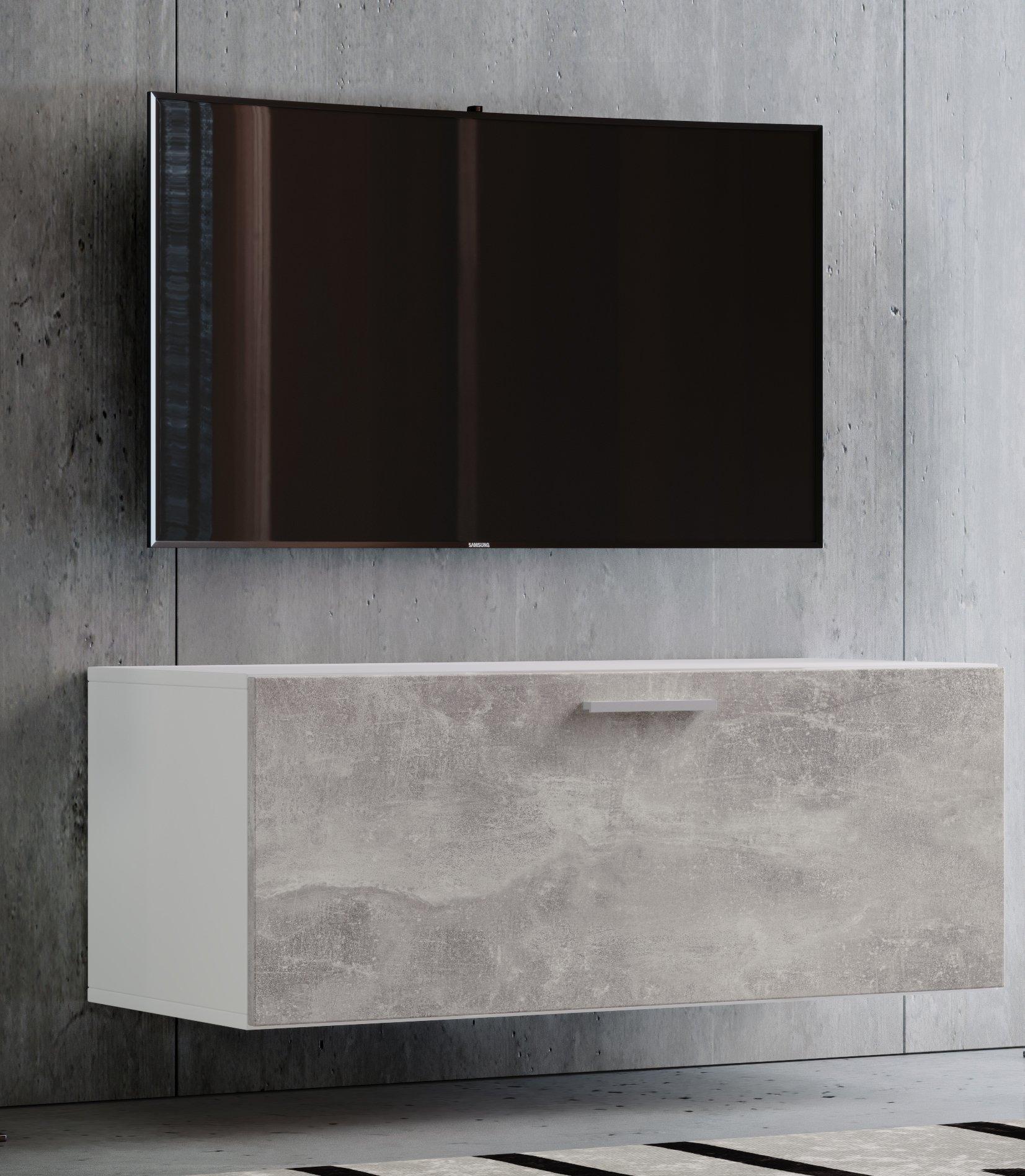 VCM Tableau TV mural en bois Tableau bas suspendu Armoire TV suspendue Armoire murale Table Fernso  