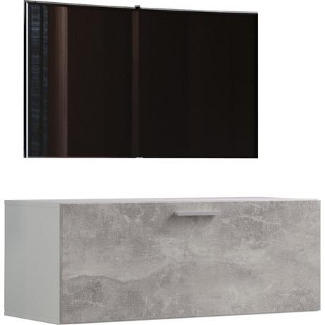 VCM Tableau TV mural en bois Tableau bas suspendu Armoire TV suspendue Armoire murale Table Fernso  