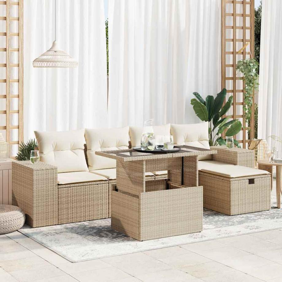 VidaXL set divano da giardino Polirattan  