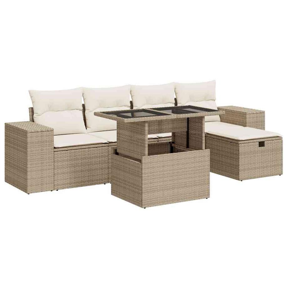 set divano da giardino Polirattan