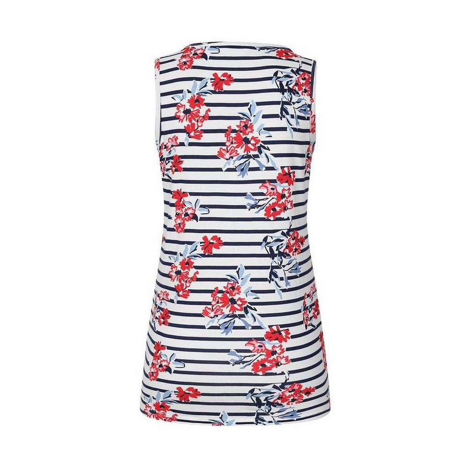 Lazy Jacks Top sans manches à fleurs et rayures  