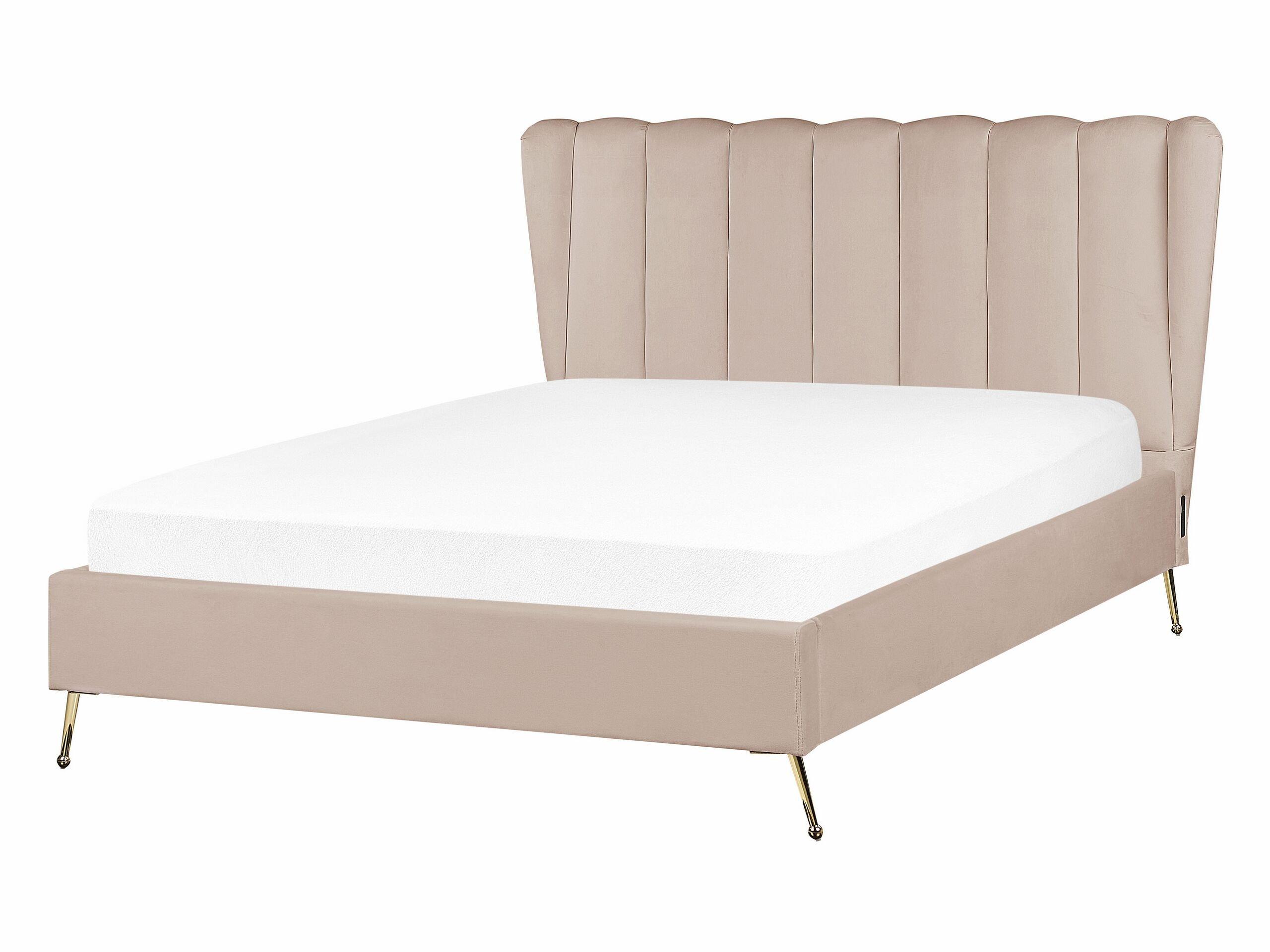 Beliani Bett mit Lattenrost aus Samtstoff Modern MIRIBEL  