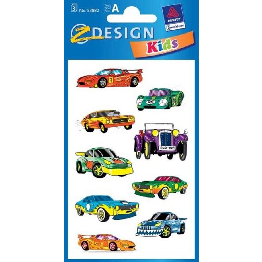 Z-DESIGN Sticker Kids 53882 Autos 3 Stück