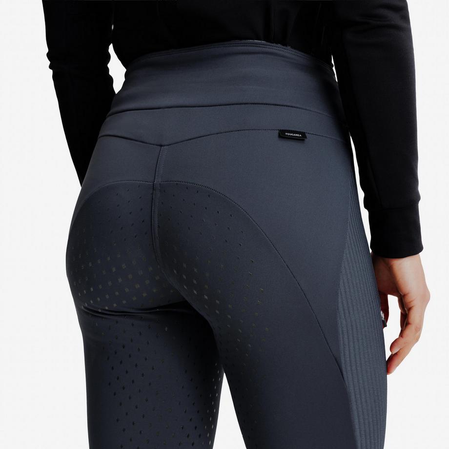 FOUGANZA  Reitleggings warm Winter  Kniebesatz aus Silikon 