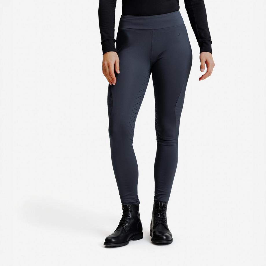 Reitleggings warm Winter  Kniebesatz aus Silikon