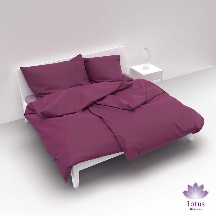 Lotus Bettwaren Biancheria da letto in raso tinta unita  