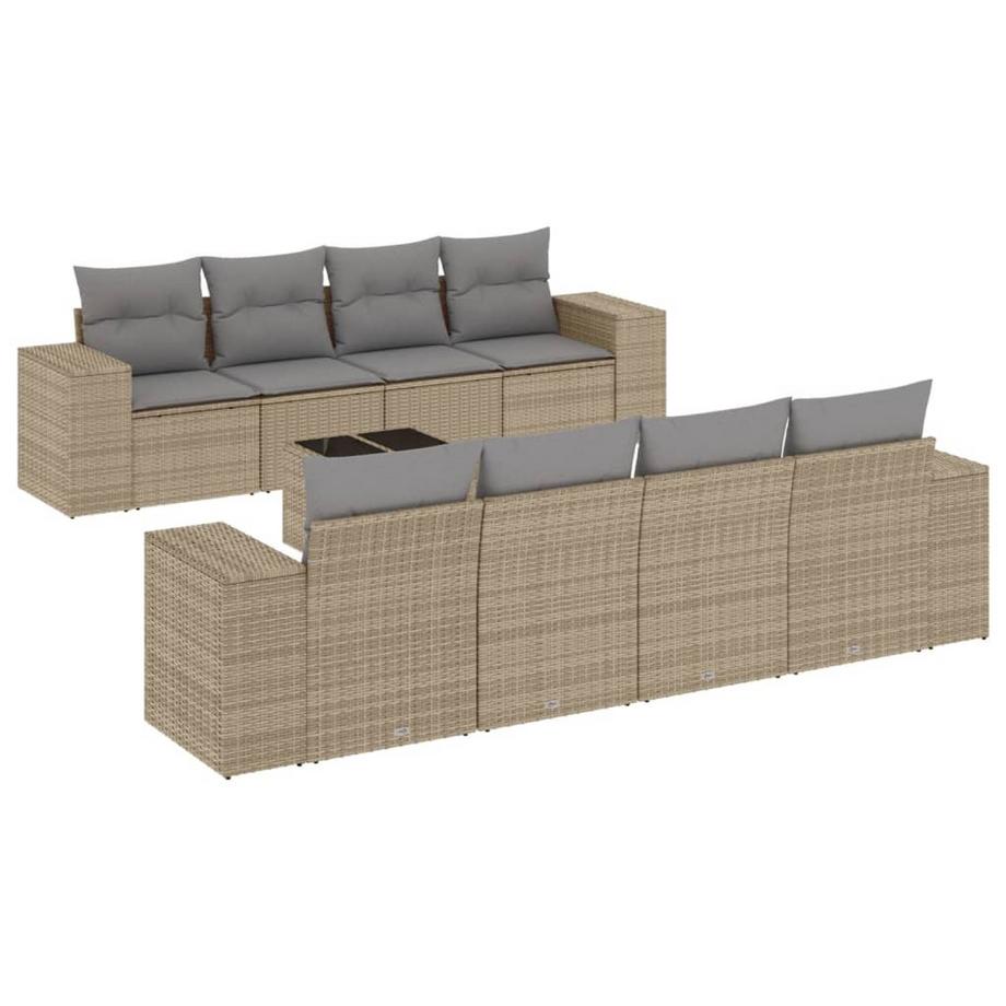 set divano da giardino Polirattan