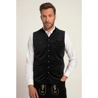 JP1880  Gilet en velours, s'inspirant des tenues traditionnelles bavaroises. Col montant, dos en maille. Jusqu'à la taille 70. 