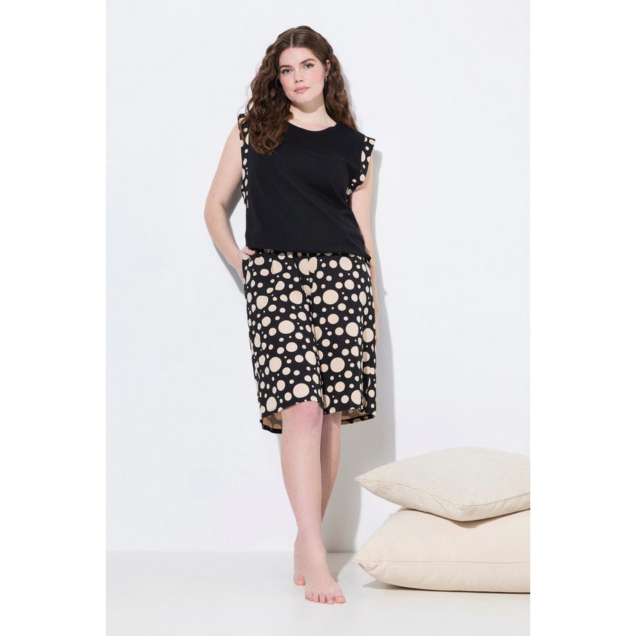 Ulla Popken Shorty Deux Pièces Encolure Ronde Sans Manches Jambe Large  