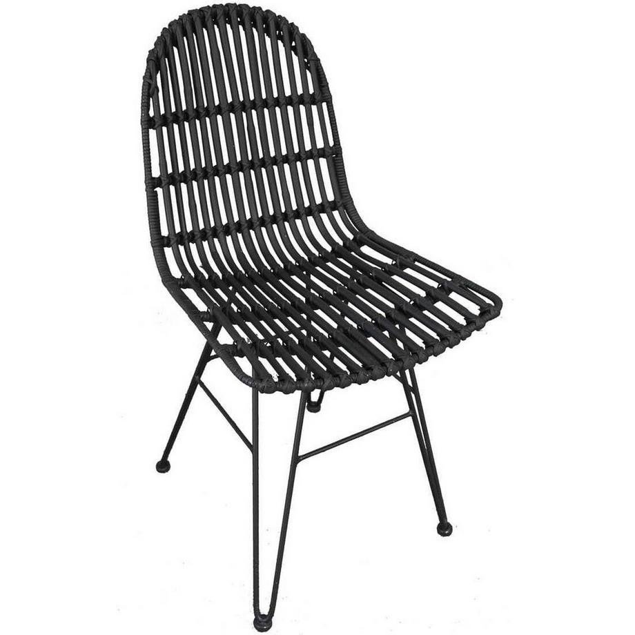 Sedia da pranzo Paco nera
