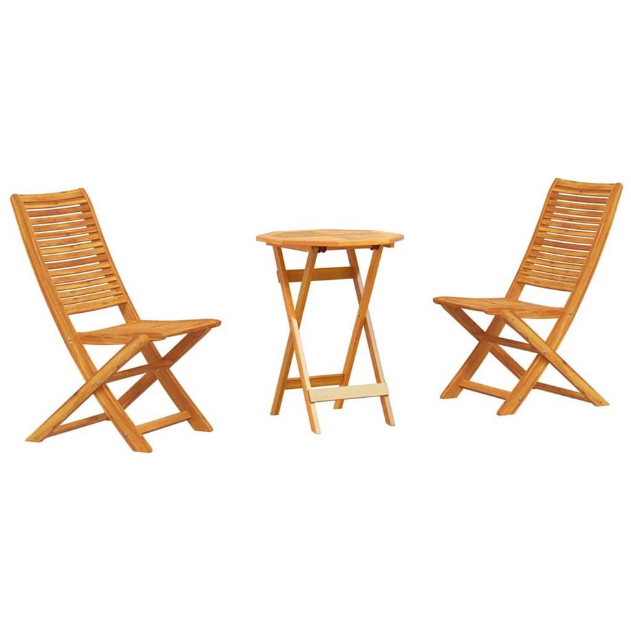 Ensemble bistro pliant bois d'acacia massif