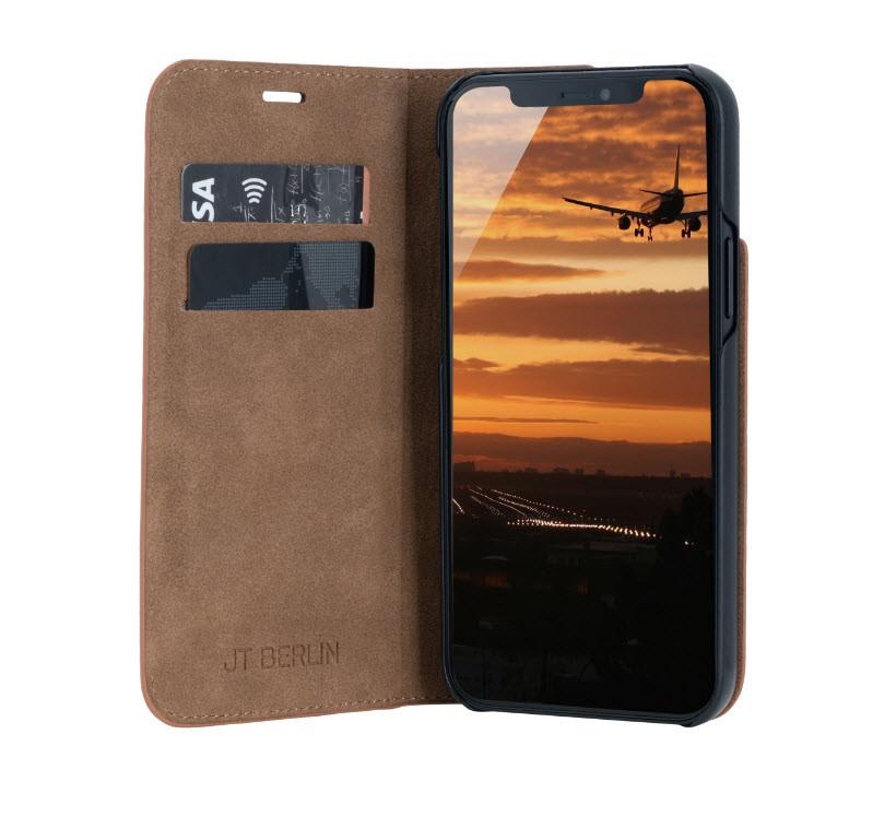 JTBerlin  iPhone 12 Pro Max - Jt Berlin Tegel Flip Case Cognac 