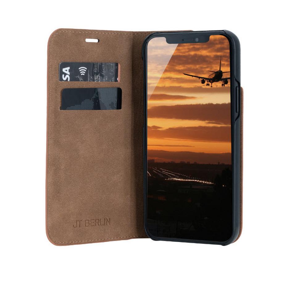 JTBerlin  iPhone 12 Pro Max - Jt Berlin Tegel Flip Case Cognac 