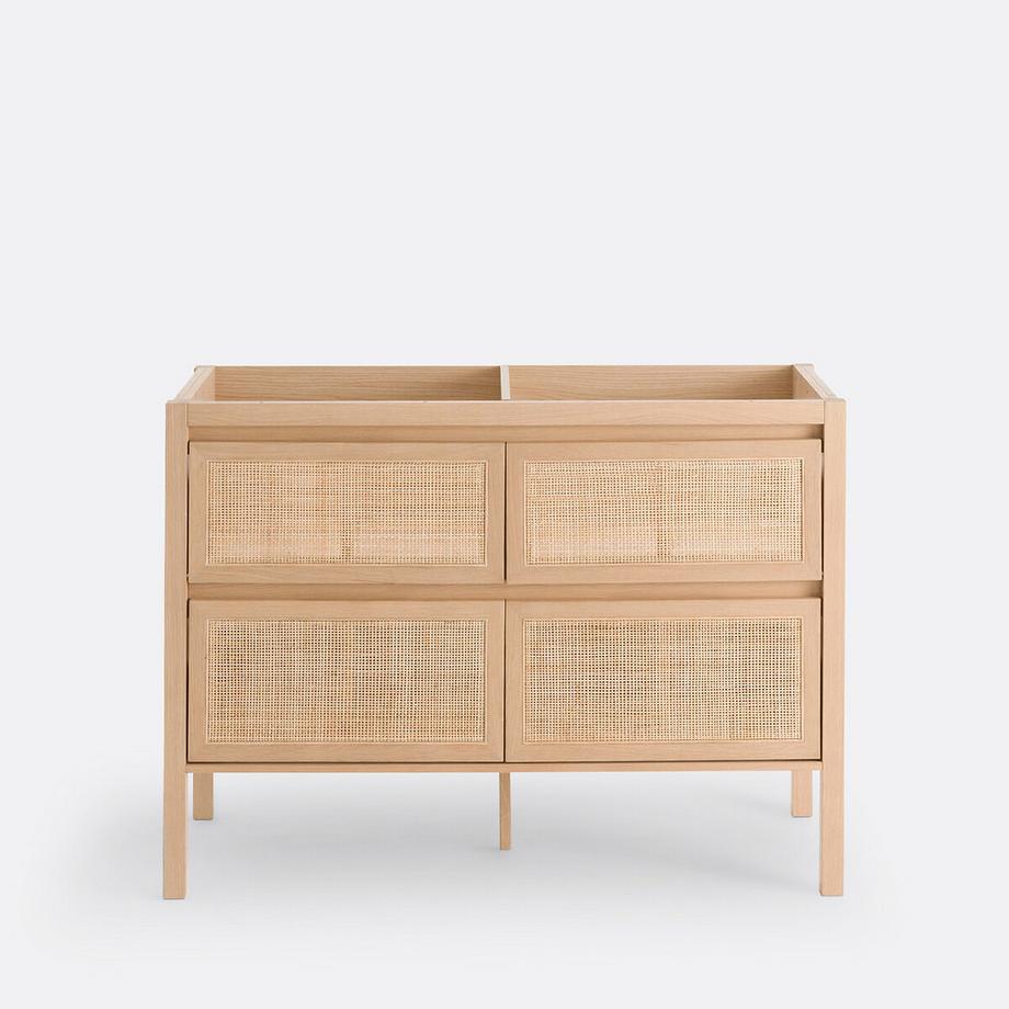 La Redoute Intérieurs Waschtisch Lumpa mit 4 Rattanschubladen  