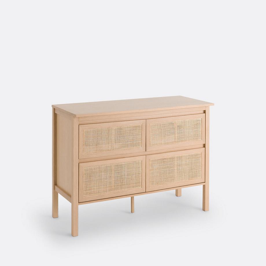 La Redoute Intérieurs Waschtisch Lumpa mit 4 Rattanschubladen  