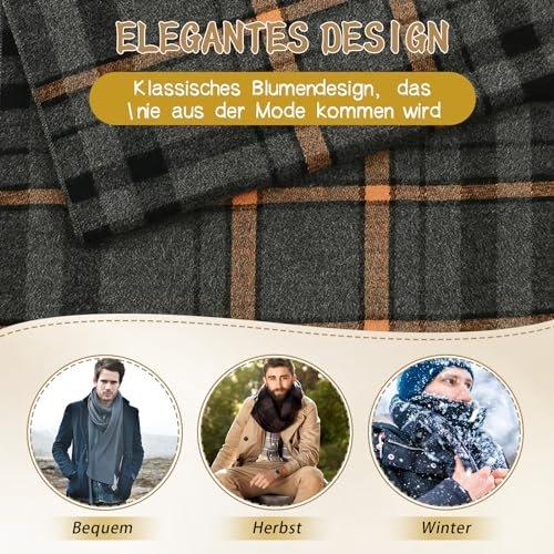 Only-bags.store Sciarpa invernale a quadri lavorata a maglia Grigio Giallo  