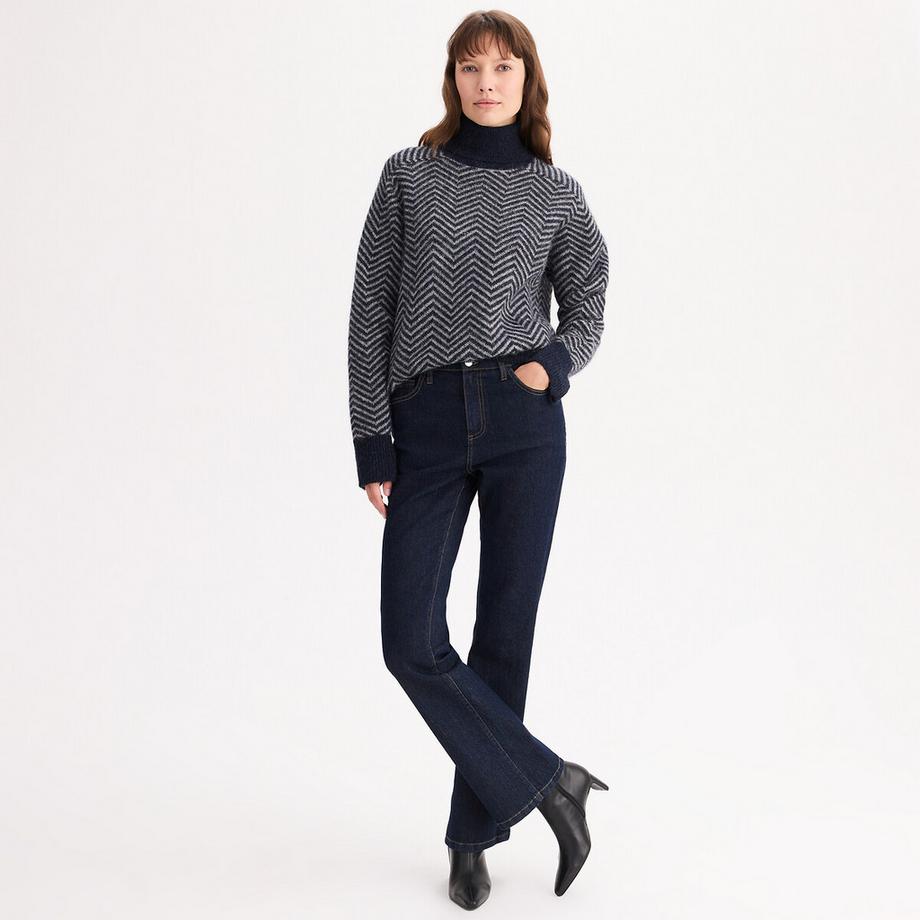 La Redoute Collections Maglione a collo alto con motivo a spina di pesce  