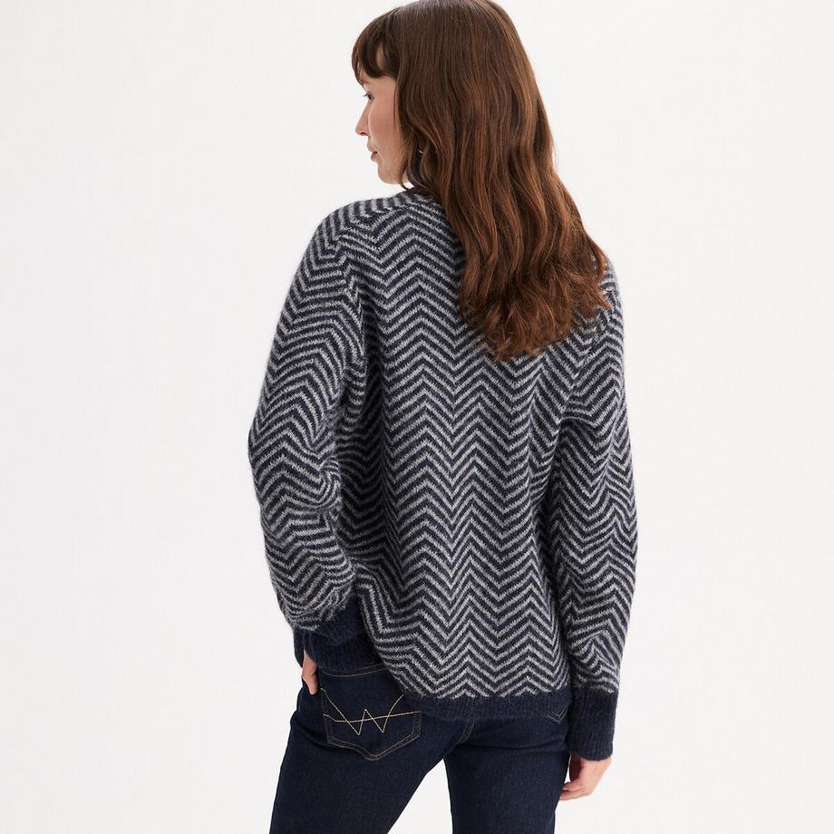 La Redoute Collections Maglione a collo alto con motivo a spina di pesce  