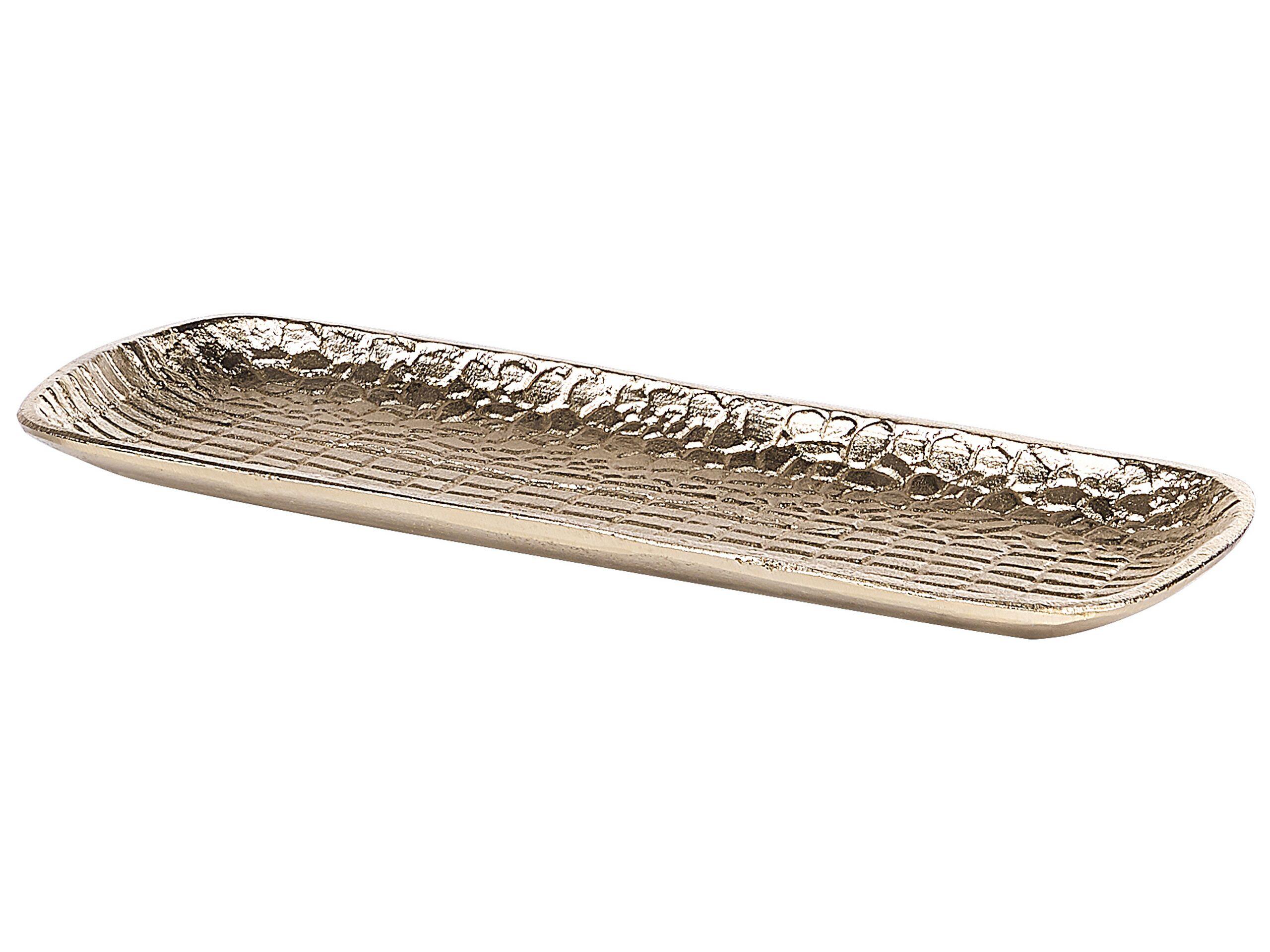 Beliani Dekotablett 2er Set aus Aluminium Glamourös BRANTAS  