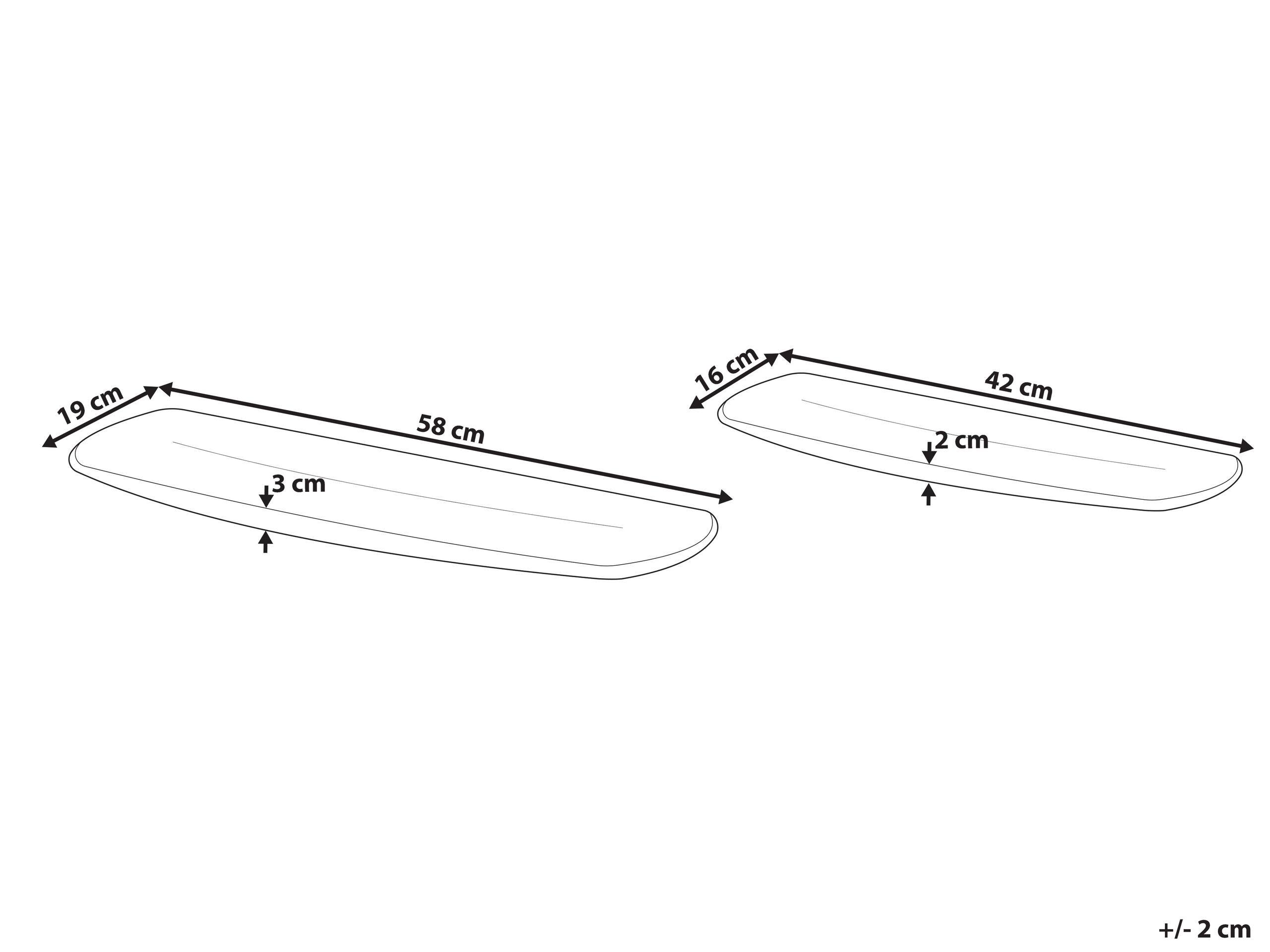 Beliani Dekotablett 2er Set aus Aluminium Glamourös BRANTAS  