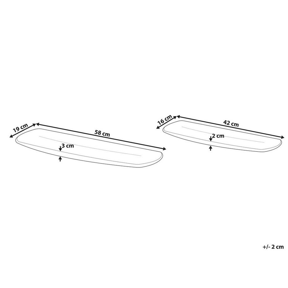 Beliani Lot de 2 boîtes à bibelots en Aluminium Glamour BRANTAS  