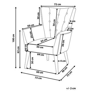 Beliani Fauteuil en Polyester Rétro ANGEN  