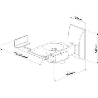 My Wall  Wandhalter für LautsprecherBelastung bis 25 kg 