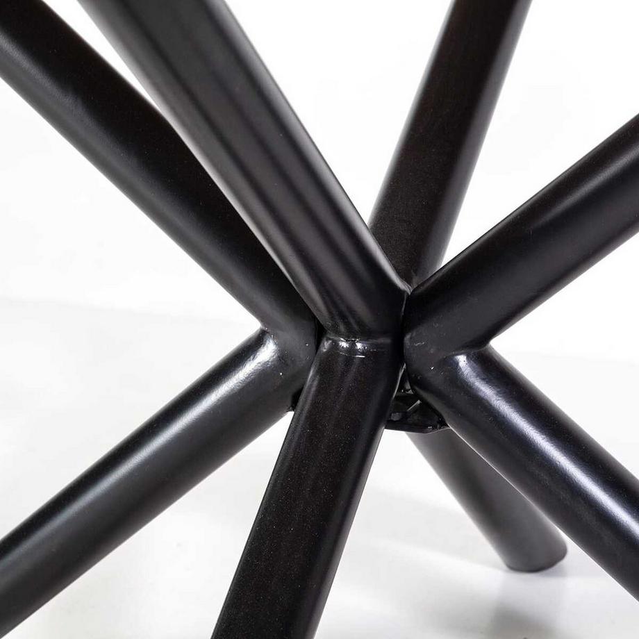 mutoni Table en bois massif ronde 150x150  