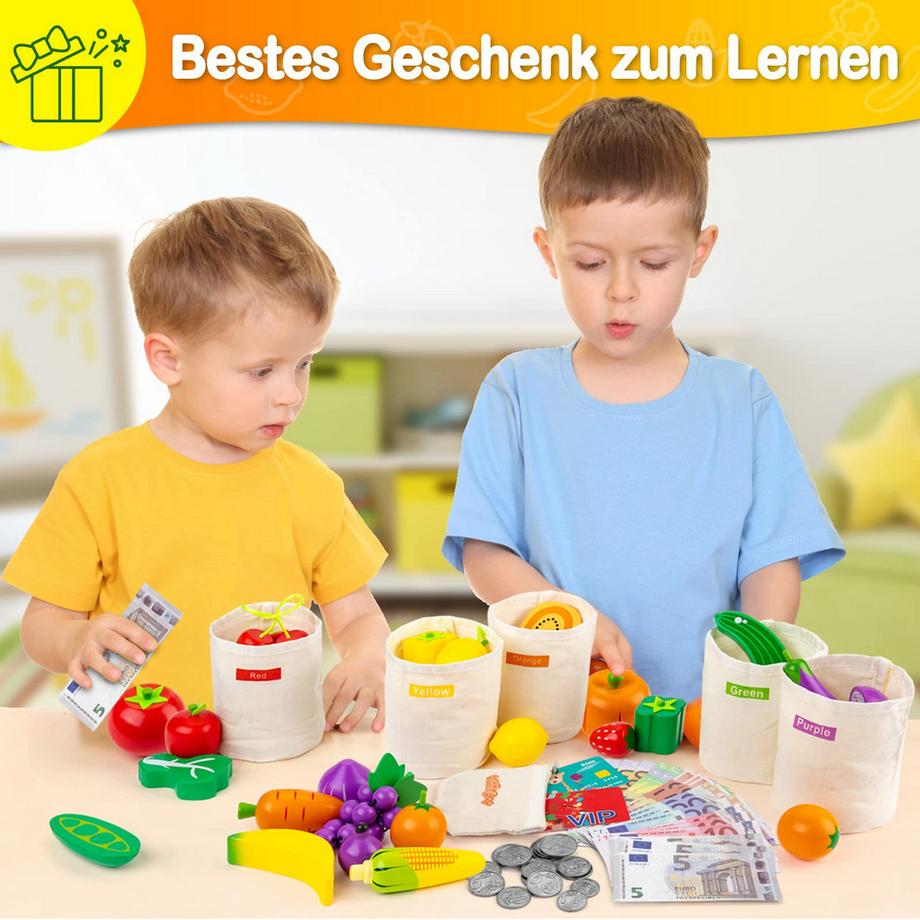 Activity-board  Kaufladenzubehör aus Holz, Spielnahrung, Kinderküchenzubehör, Kaufladenzubehör 