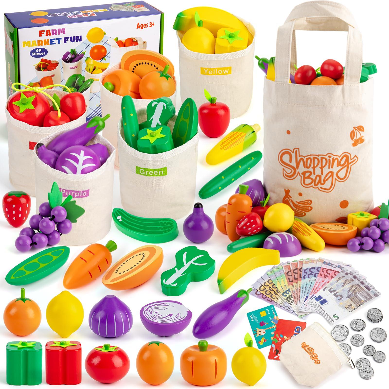 Activity-board  Accessoires de magasin en bois, aliments pour enfants, accessoires de cuisine pour enfants, accessoires de magasin 