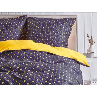 Beliani Wallingford Set Copripiumino in Raso di Cotone Moderno  