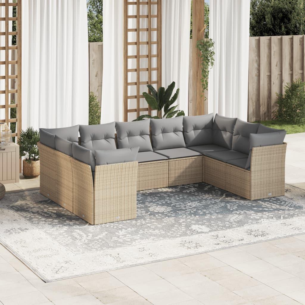 VidaXL set divano da giardino Polirattan  