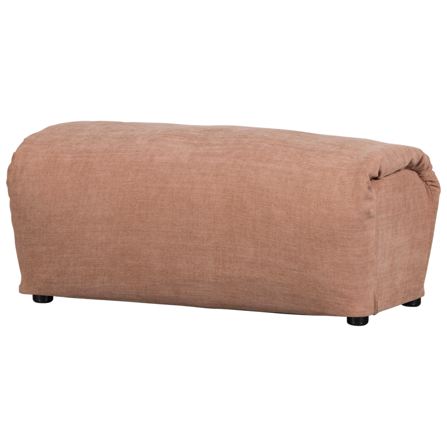 Hocker Baggy gewebte Chenille altrosa 91x50
