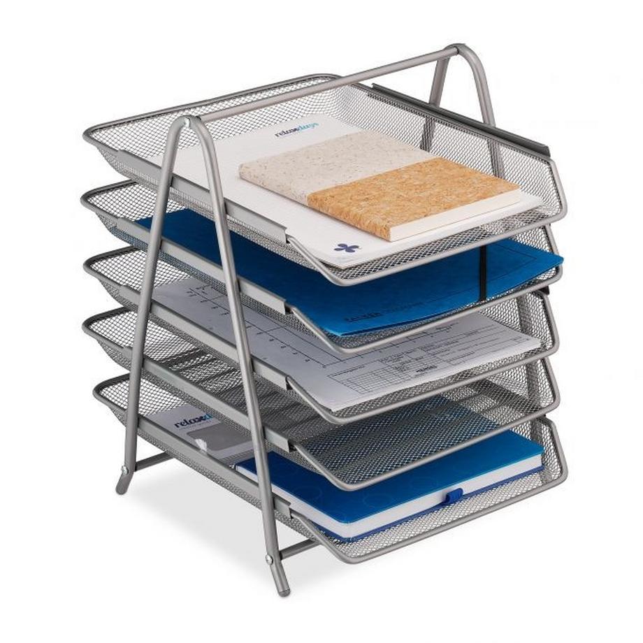 Scomparto portadocumenti in metallo con 5 scomparti