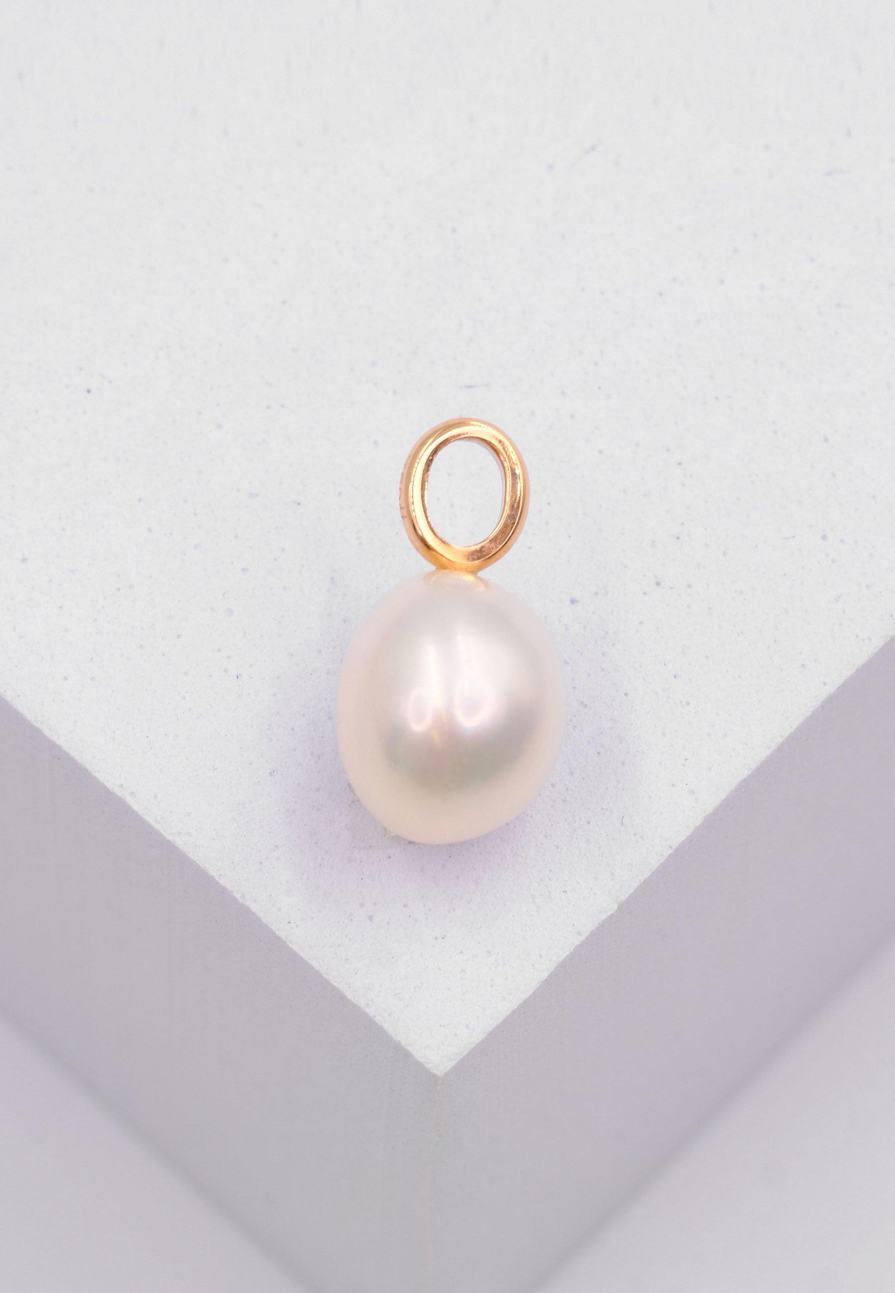 MUAU Schmuck  Anhänger Roségold 585 Süsswasserperle 10-11mm 