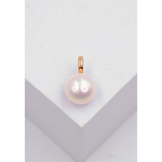 MUAU Schmuck  Anhänger Roségold 585 Süsswasserperle 10-11mm 