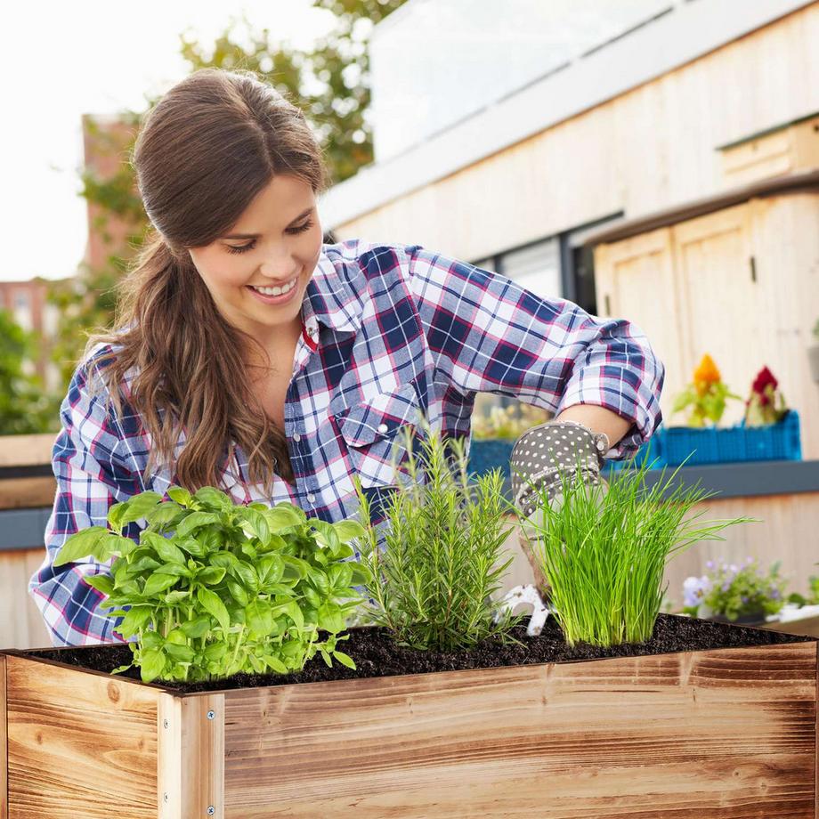 B2X Letto rialzato in legno fiammato  