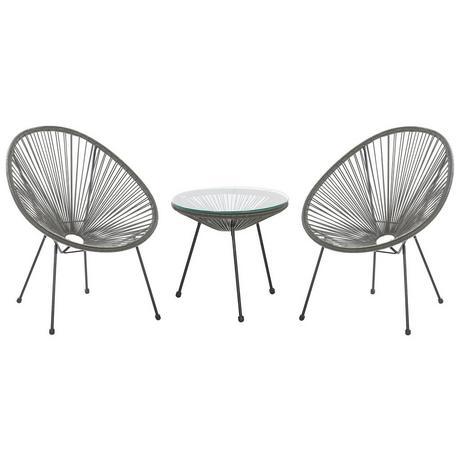 Beliani Bistro Set aus PE Rattan Modern ACAPULCO II  