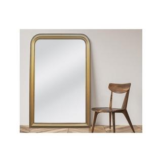 OZAIA Miroir style vintage en bois de paulownia HELOISE Doré effet laiton  