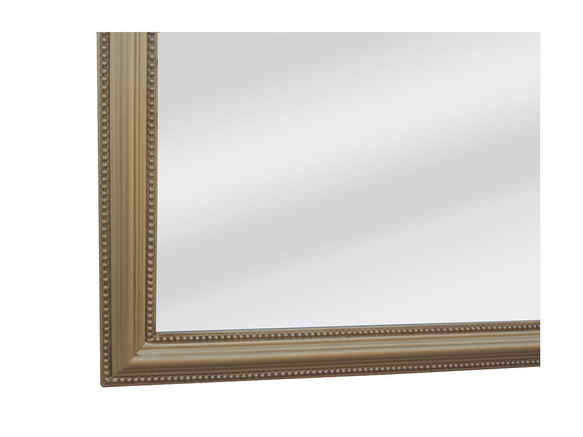 OZAIA Miroir style vintage en bois de paulownia HELOISE Doré effet laiton  