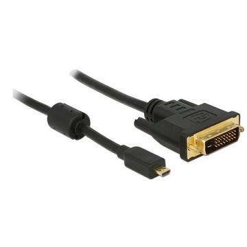 DeLOCK 83586 Videokabel-Adapter 2 m Micro-HDMI DVI-D Schwarz