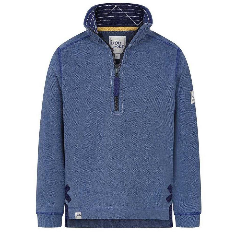 Sweatshirt  ,  mit kurzem Reißverschluss, Piqué